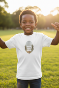 Enfant garçon t-shirt blanc gorille Dos Argenté