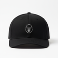 Casquette fitted noire avec logo gorille dos argenté