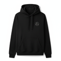 Hoodie noir avec logo gorille dos argenté