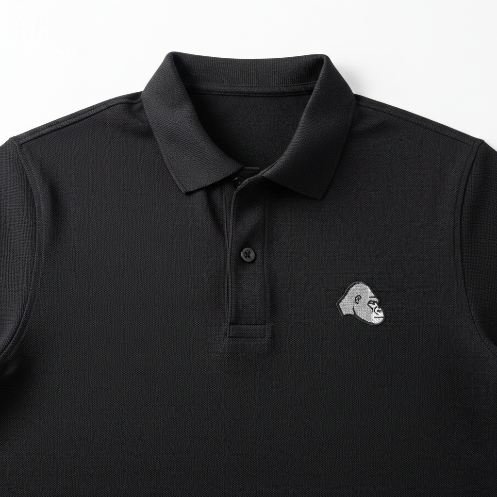 Polo logo gorille - noir