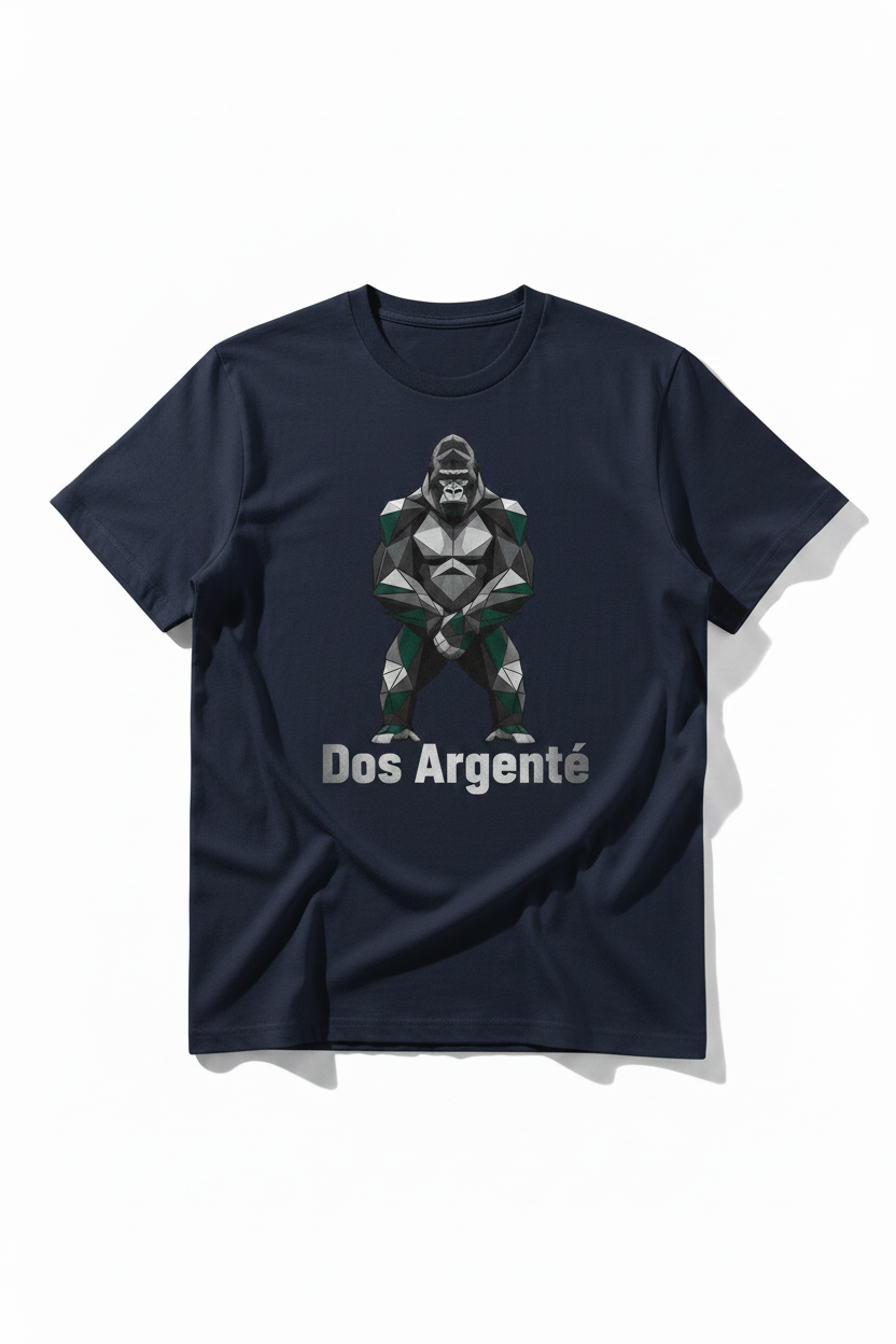 T-shirt bleu marine Dos Argenté