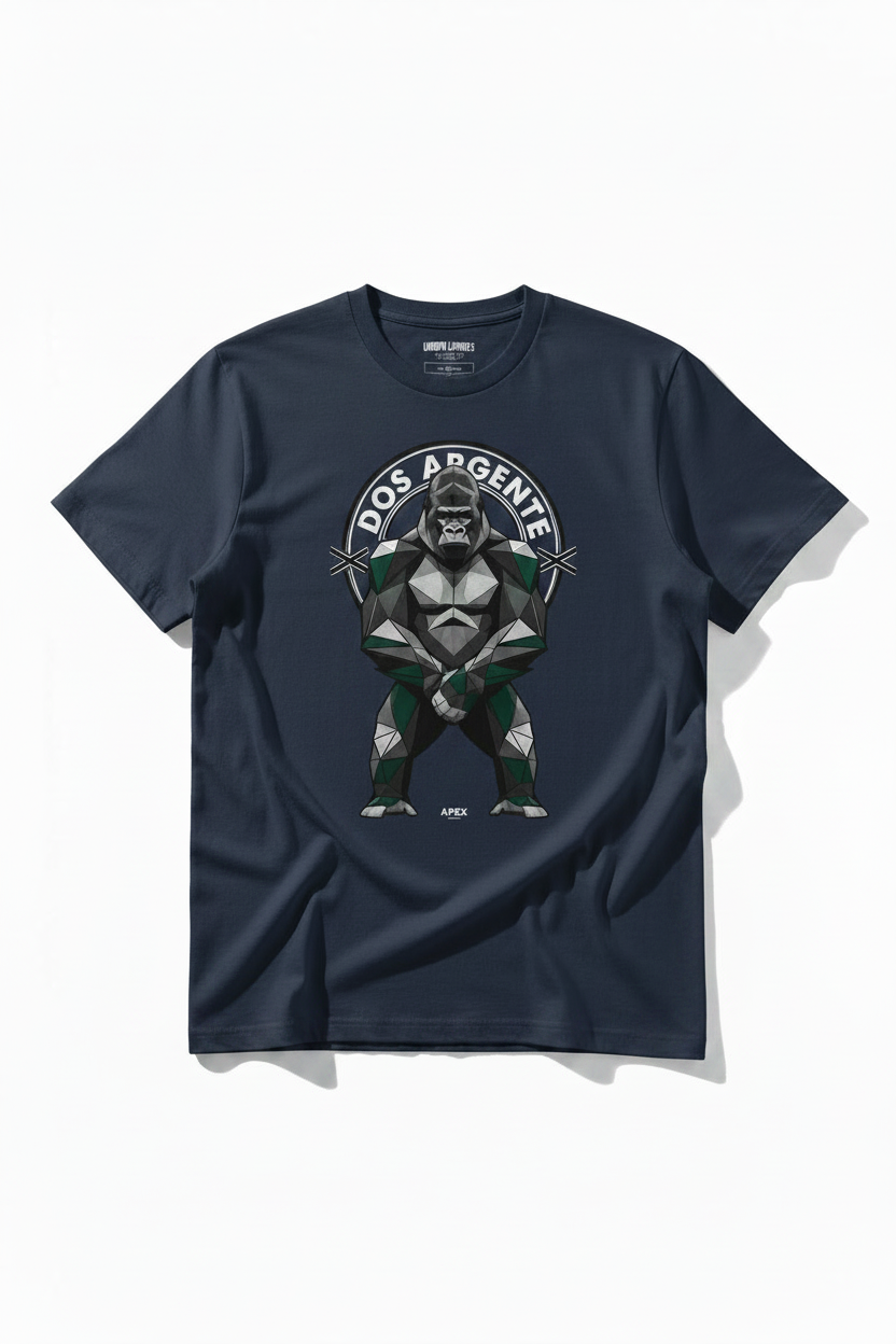 T-shirt bleu marine Dos Argenté