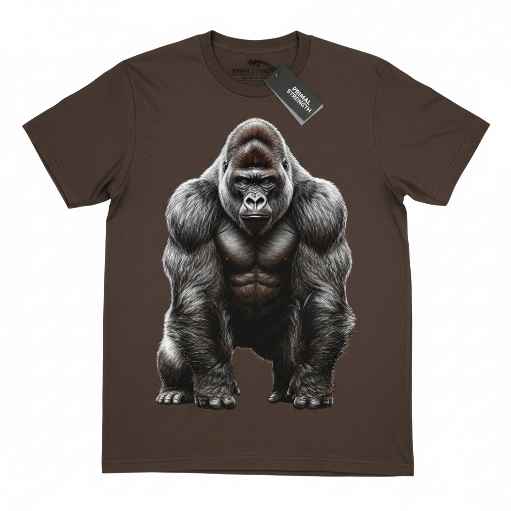 T-shirt gorille - marron
