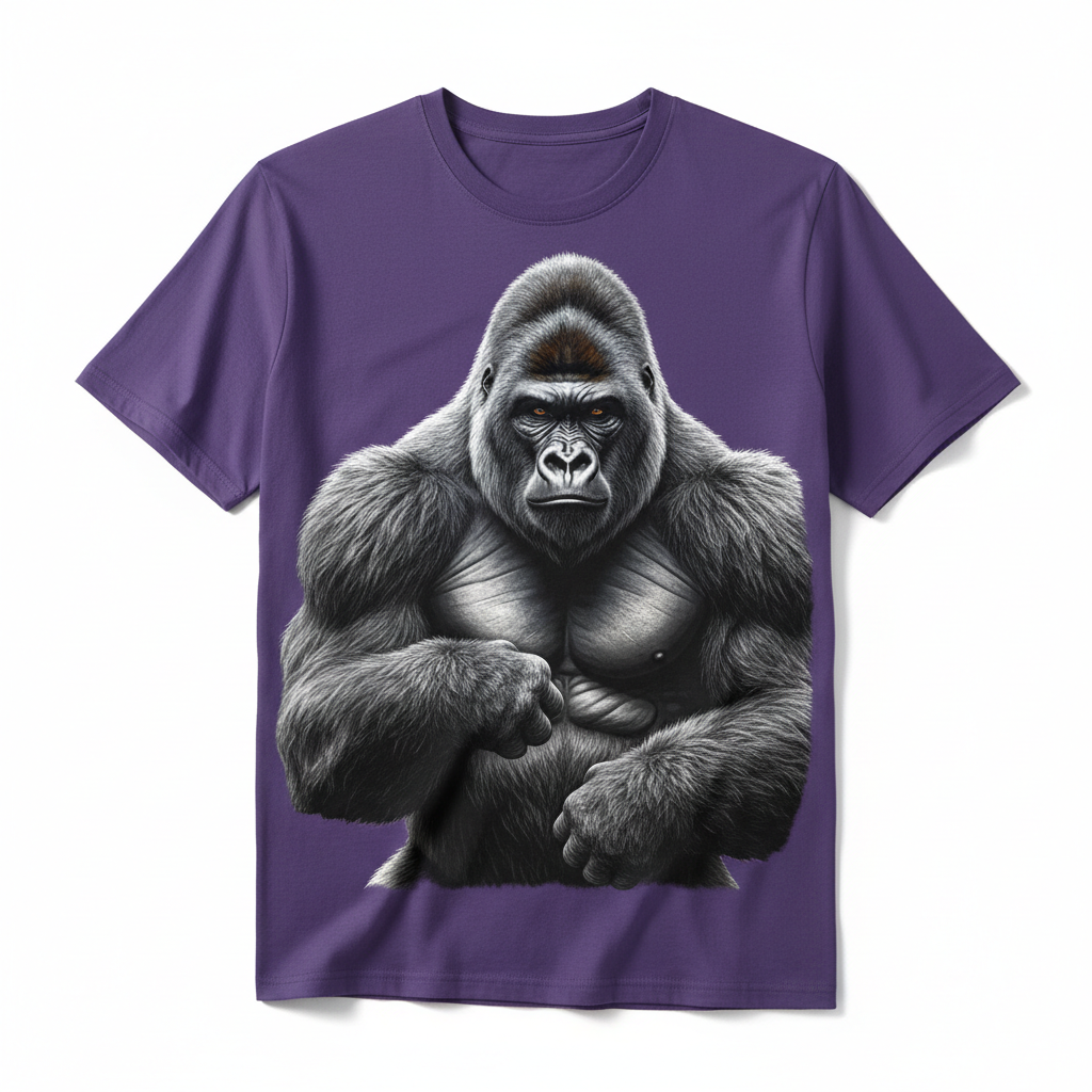 T-shirt gorille - violet
