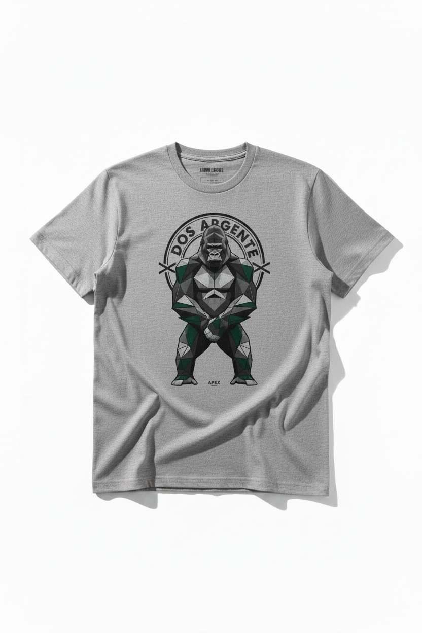T-shirt gris Dos Argenté