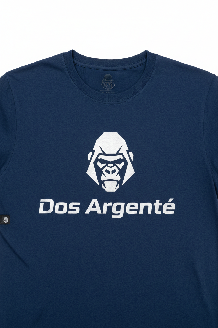 T-shirt navy Dos Argenté